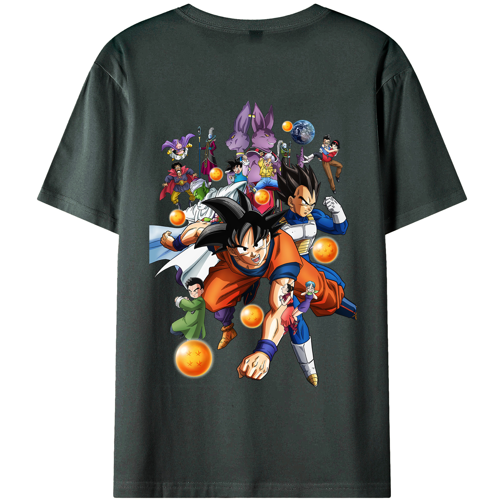 （画像用） ドラゴンボール DRAGON BALL 綿100％ メンズ半袖Tシャツ（バックプリント） 通気性